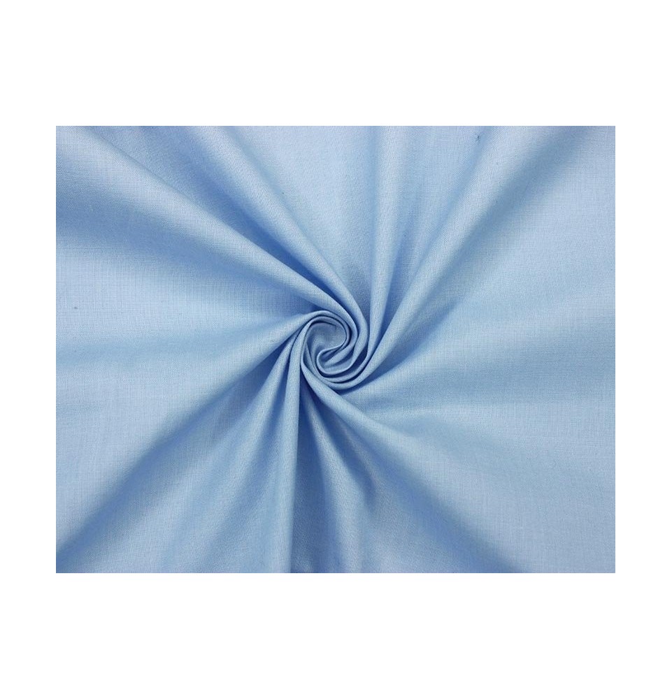 Polycotton Sheeting Sky Blue, Extra Wide Fabric For Duvet Covers Uk