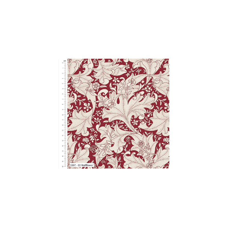 V&A William Morris – Yuletide Bloom – Wallflower - Organic Cotton Fabric